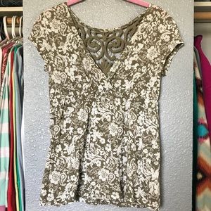 Vanity short sleeve floral T-shirt / blouse